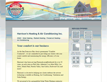 Tablet Screenshot of harrisonshvac.com